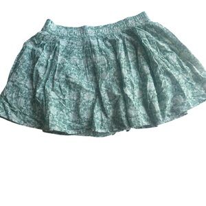 American Eagle Women's Teal Hibiscus Floral Mini Skirt Size XL NWOT
